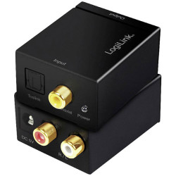 LogiLink CA0100 Adapter Toslink/RCA Black Audio Adapters/Couplers/Splitters
