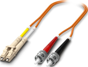 FO patch cable, LC duplex to ST duplex, 10 m, OM1, multimode 62.5/125 µm, 1146522