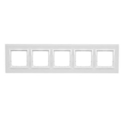 SIMON54 biała perła szkło DRN5/70 Ramka 5-krotna