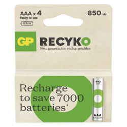 4 x akumulatorki AAA / R03 Ni-MH GP ReCyko 850mAh