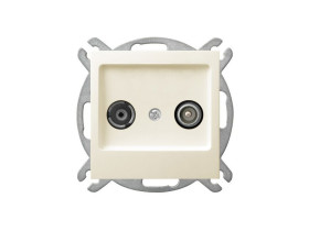 AS Gniazdo antenowe RTV końcowe ZAR-1 ecru GPA-GK/m/27 OSPEL