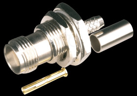 TNC-panel socket for RG 174/U, Crimpversion