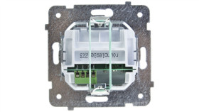 Karo Gniazdo Telefoniczne Podwójne Rj11 Równoległe Srebrny Perłowy Gpt-2Sr/M/43