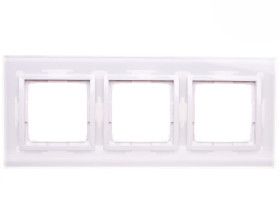 Simon 54 Nature Ramka potrójna szkło BIAŁA PERŁA DRN3/70