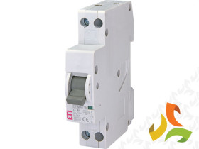 Wyłącznik nadprądowy C 6A 1P+N 6kA ETIMAT 1N 002191121 ETI