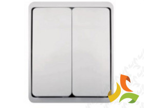 KOALA Wyłącznik podwójny świecznikowy n/t IP44 biały 152-01 VIPLAST