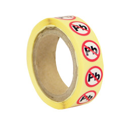 Etykieta bezpieczeństwa Czarny, Czerwony, Biały opis Etykieta RoHS tekst Pb Lead Free Label