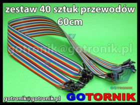 Przewody żeńsko-żeńskie 40szt. 60cm