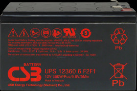 UPS123606 Maintenance-free lead-acid battery, 12 V, 7 Ah