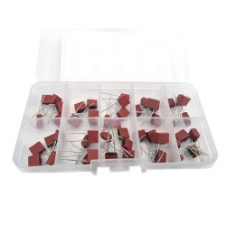 Zestaw bezpieczników kubkowych prostokątnych 0,5A-6,3A - 50szt.