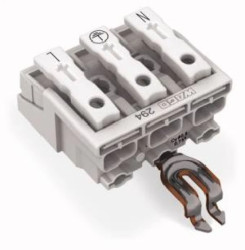 Złączka zasilająca 3-biegunowa bez stopek ze stykiem PE 294-4313 /500szt./