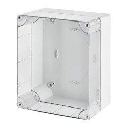 INDUSTRIAL Puszka hermetyczna n/t 313x253x165mm IP65 szara, pokrywa transparentna 2724-01