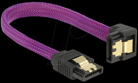 83693 SATA 6 Gb/s 10-cm purple angled/straight metal cable