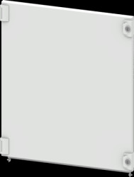 Compartment door, rectangular, sheet steel, (W x H x D) 600 x 700 x 25 mm, light gray, for built-in installation devices, 8PQ207