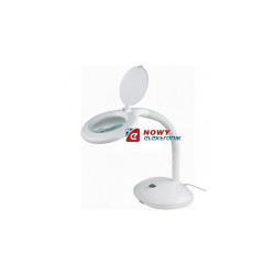 Lupa biurkowa z podśw. 8091 LED 96mm 3D+12D (lampa warsztatowa)
