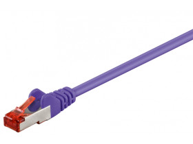 Kabel Patchcord CAT 6 S/FTP PIMF LC RJ45/RJ45 0.25m fioletowy