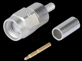 R124072220W SMA-plug, RD316, straight, crimp