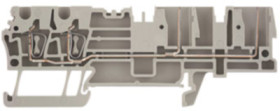 Through terminal block, spring balancer connection, 0.5-4.0 mm², 4 pole, 24 A, 6 kV, dark beige, 1815110000