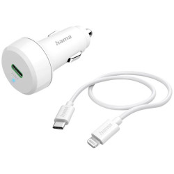 Hama 201611 Car charger 20W USB Lightning cable 1m White