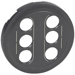 CELIANE Plakietka gniazda 2x3xRCA/YUV grafit 067864