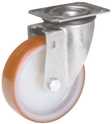 Koło samonastawne średnica kabla 125mm Płyta LAG 120kg wysokość całkowita 154mm