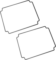 Seal, silicone, (L x W x H) 115 x 90 x 2 mm, black, for series 1550Z, 1550Z115GASKET