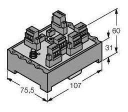 Moduł dystrybutora Turck JRBS-40SC-4R/EX 6611459 1 szt.