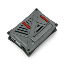 Obudowa do Raspberry Pi 4B - ABS - grafitowa - LT-4A12