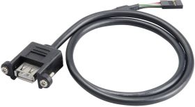 kabel USB 2.0 Akasa AK-CBUB06-60BK Akasa AK-CBUB06-60BK - USB-Kabel intern auf extern - 4-Pin-USB 2.0-Header (W) zu, [1x