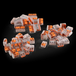 Wago Clamp Set 61-piece, 27x 2-pin, 20x 3-pin, 14x 4-pin