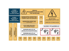 Zestaw oznaczników samoprzylepnych do fotowoltaiki TZ PV Z1 E04TZ-05010215301 ERGOM
