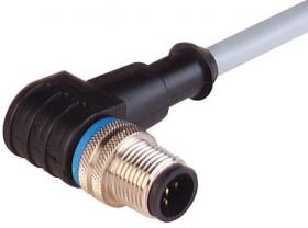 EWM125S PVC 5X025 L0200 50, przewód ekranowany, 5 żyłowy z wtykiem kątowym M12x1, Hirschmann, 934504520, PM12M5, jak RSWTS..., W