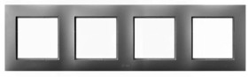 ARIA Ramka poczwórna do łączników IP44 szary mat RH-4U/70