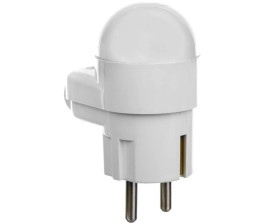 Wtyczka 16A 2P+Z Uni-Schuko z lampką 250V biała WT-16U/L