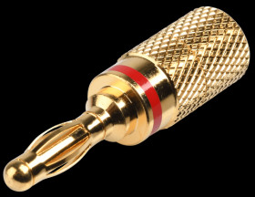 0103029 lamella banana plug,gold plated,6mm,red
