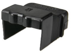 Cover cap, 3 pole, black, for fuse terminal, 163/ 3 ABK EV