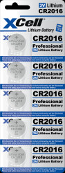 145591 Lithium button cell CR2016, 5-unit blister pack
