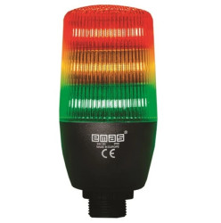 Wielofunkcyjna kolumna sygnalizacyjna LED trójkolorowa z buzzerem, 55mm, PLC, 24V AC/DC T0-IF5T024ZM05