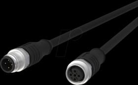 142MFA12050 Sensor cables, M12, 4-pin, plug &gt; coupling, 5 m