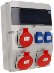 Rozdzielnica 2x5x32A 5x16A 2x3x16A INA=32A IP54 SB-129206-S0040-54