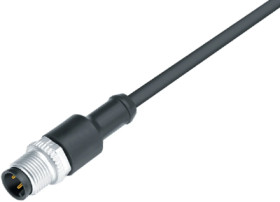Sensor actuator cable, M12-cable plug, straight to open end, 3 pole, 5 m, PVC, gray, 4 A, 77 4429 0000 20003-0500