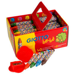 Giotto 462700 Bebe Large Wax Crayons - Pack of 40