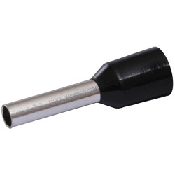 Insulated wire end ferrule, 1.5 mm², 8 mm long, black, 22C428, package with 100 pieces