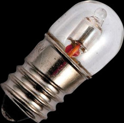 102397900 E10 T9x23 220 - 240 V, WE, 10K hrs, clear red neon glass