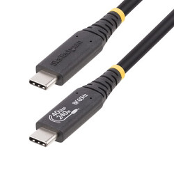 Kabel USB Złącze A USB C Złącze B USB C dł. 1m Kabel USB 4 USB 4.0 kolor: Czarny