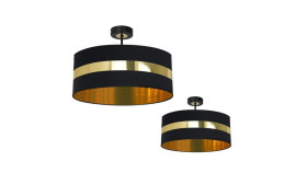 Lampa Sufitowa Palmira Black / Gold 1Xe27 60W Mlp6319 Milagro