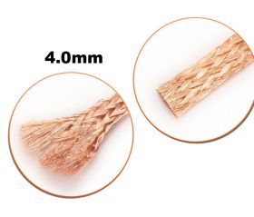 Oplot miedziany - plecionka miedziana 4mm 1metr