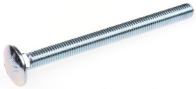 Śruba, Powlekane jasnym cynkiem, Stalowe, M8 x 100mm, Stal miękka