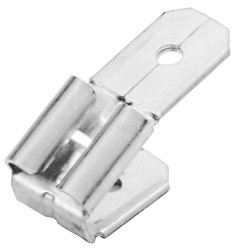 Konektor płaski Żeńskie do męskiego 6.35 x 0.8mm długość 18mm Izolacja: Nieizolowane Cyna