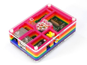 Adafruit Rainbow Pibow - Enclosure for Raspberry Pi Model B